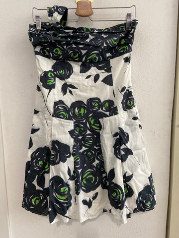 ABITO MISS MONEY MONEY TG42 BIANCO FANTASIA FIORI GRIGIO/VERDE