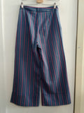 PANTALONE MATHILDA J.TG40 BLU A RIGHE FUCSIA