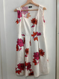 ABITO EMME MARELLA TG44 PANNA FANTASIA FIORI FUCSIA/ARANCIO