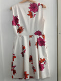 ABITO EMME MARELLA TG44 PANNA FANTASIA FIORI FUCSIA/ARANCIO