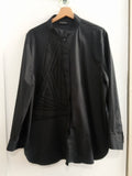 CAMICIA LE SARTORIE TG50 NERO C/RIPORTO VELATO