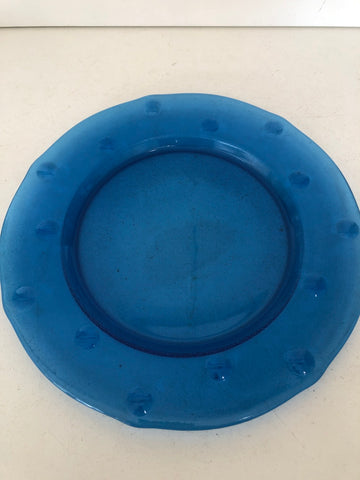 CENTRO TAVOLA IN VETRO BLU H2XDIAMETRO29 CM