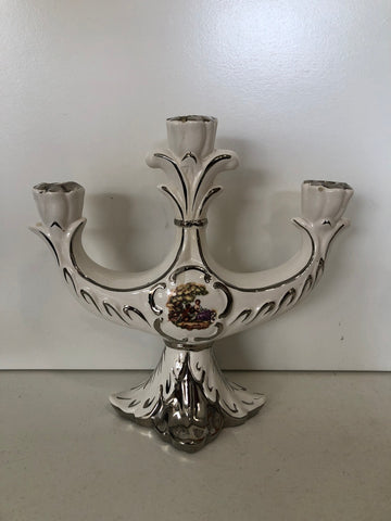 CANDELABRO TRE LUCI IN CERAMICA H25XL20XP4 CM