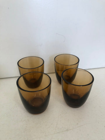 4 BICCHIERI DA AMARO IN VETRO COLORATO H5XDIAMETRO3 CM
