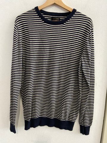 MAGLIONE DAN JOHN TGL BLU/BIANCO A RIGHE UOMO