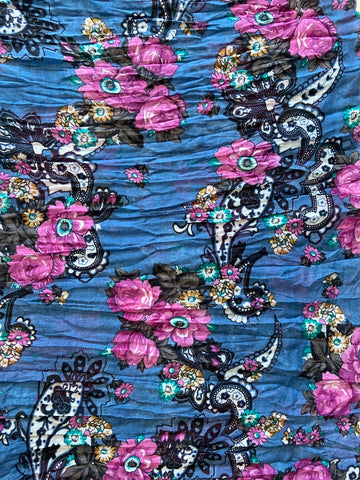 PASHMINA BLU/FUCSIA FANTASIA