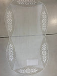 STRISCIA L47X23CM LINO BIANCO C/RICAMO 500