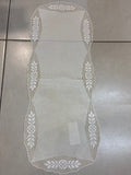 STRISCIA L66X25CM LINO BIANCO C/RICAMO 500