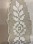 STRISCIA L66X25CM LINO BIANCO C/RICAMO 500
