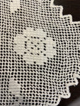 CENTRINO L30X22CM LINO BIANCO SFILATO SICILIANO