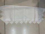 STRISCIA L33X85CM LINO BIANCO C/RICAMO 500