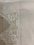 STRISCIA L33X85CM LINO BIANCO C/RICAMO 500