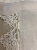 STRISCIA L33X85CM LINO BIANCO C/RICAMO 500