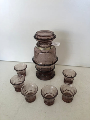 SERVIZIO X 6 DA LIQUORE CON BICCHIERI (2 SCHEGGIATI)