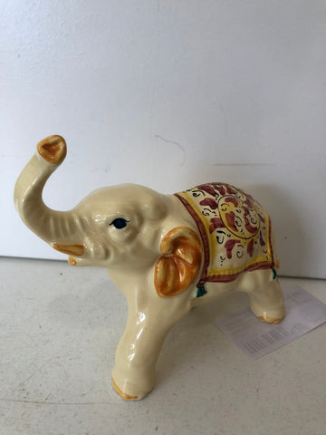 ELEFANTE IN CERAMICA PISTONE CALTAGIRONE H8XL8XP4 CM