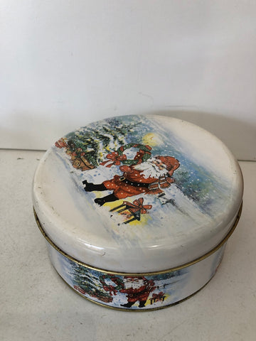 SCATOLA ROTONDA NATALIZIA LATTA H8XDIAMETRO18 CM