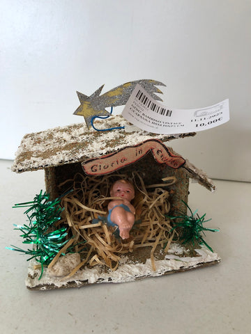 GESU' BAMBINO VINTAGE C/CAPANNA H8XL10XP5 CM