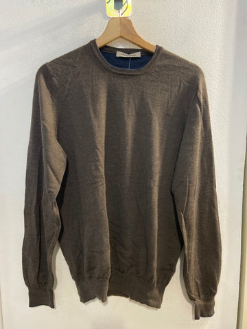 MAGLIONE LA FILERIA TG50 MARRONE IN LANA UOMO