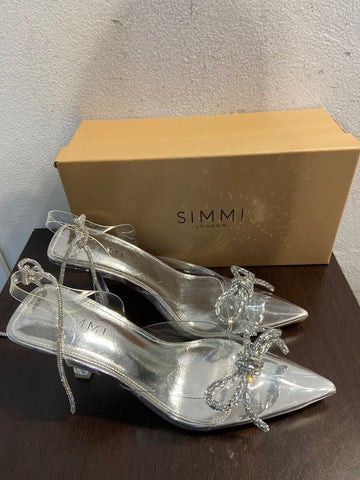 DECOLLETE' SIMMI LONDON MIS.38 TRASPARENTE C/STRASS C/SCATOLO