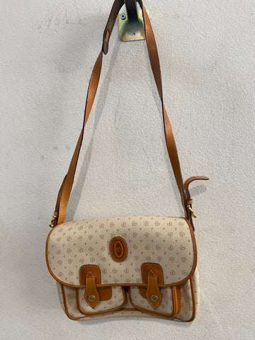 BAULETTO MESSENGER POLLINI PANNA C/RIPORTI IN CUOIO