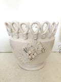 CACHE POT IN CERAMICA BIANC DI GUBBIO D24XH22 (C/ IMPERFEZIONE)