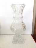 VASO IN VETRO DI BOEMIA H36XDIAM 17