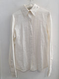 CAMICIA ZARA TGM IN LINO BIANCO DONNA