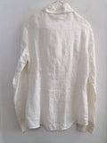 CAMICIA ZARA TGM IN LINO BIANCO DONNA