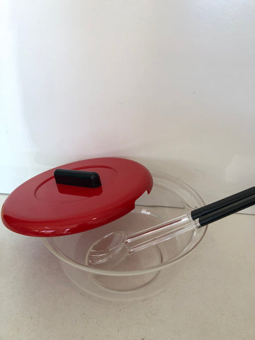 INSALATIERA IN PLASTICA SCARONI + COPPIA MESTOLI H10XDIAMETRO20 CM