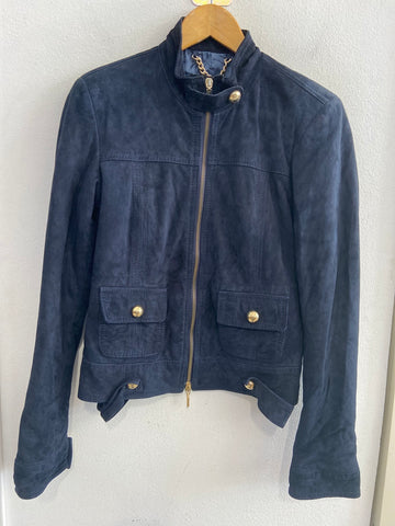 GIUBBINO ELISABETTA FRANCHI TG44 CAMOSCIO BLU