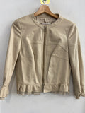 GIUBBINO VALENTINO TG 42 PELLE BEIGE