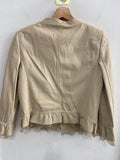 GIUBBINO VALENTINO TG 42 PELLE BEIGE