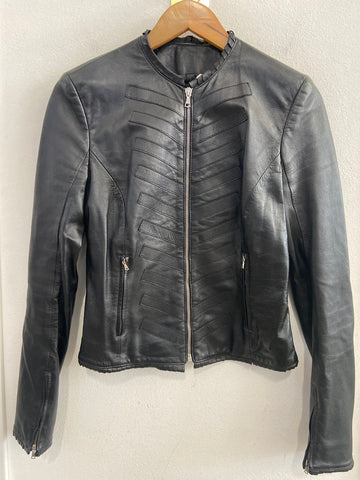GIUBBINO RICHMOND TG42 IN PELLE NERO