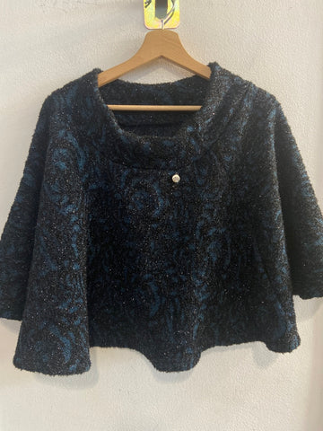 MANTELLINA AKE' TGS BLU/NERO LAME'