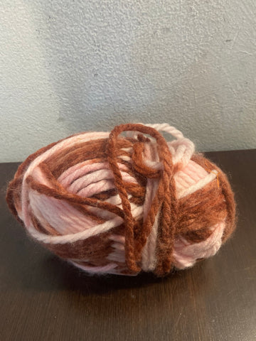 GOMITOLO LANA ROSA/MARRONE