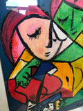 QUADRO MOREL ACRILICO SU CARTA 30X40