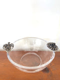 PORTA DOLCI IN VETRO CON LAM ARG H5XDIAMETRO10 CM
