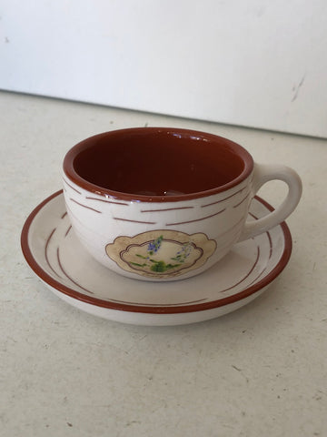 6 TAZZINE CAFFE' IN PORCELLANA + PIATTI