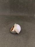 ANELLO IN ARG925 C/PIETRA ROSA E STRASS