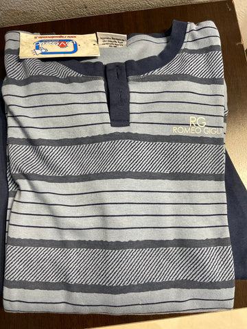 PIGIAMA UOMO ROMEO GIGLI TGXXL BLU A RIGHE