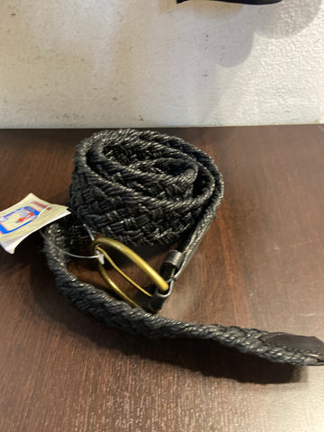 CINTURA DONNA ANTONELLO SERIO NERO INTRECCIATO