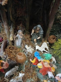 PRESEPE COMPLETO CON FIGURE E LUCI L78X52XH36