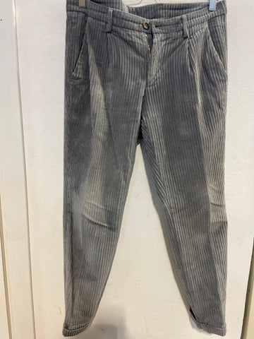 PANTALONE MANUEL RITZ TG46 VELLUTO GRIGIO UOMO