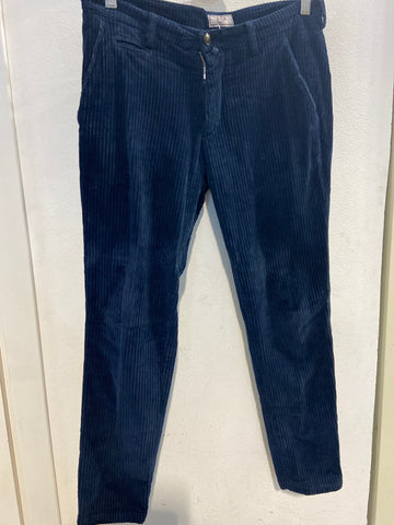 PANTALONE BRIGLIA TG46 VELLUTO BLU UOMO