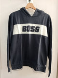 FELPA BOSS TGS BLU/BIANCO UOMO