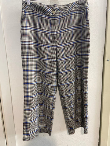 PANTALONE NANEE TG46 SCOZZESE BEIGE/BLU