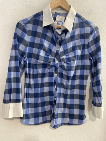 CAMICIA NARACAMICIE TGM A QUADRI BLU/BIANCO MANICA 3/4