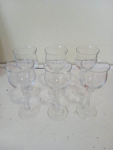 6 BICCHIERI VINO IN VETRO