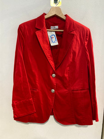 GIACCA BLAZER PERLA TG46 ROSSO DONNA