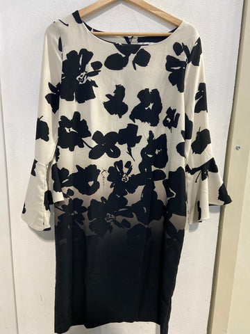 ABITO DONNA KKITANA TG48 ERO/BIANCO FANTASIA C/ROUGE
